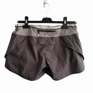 LULULEMON RARE Speed Running Shorts Grey White 6
